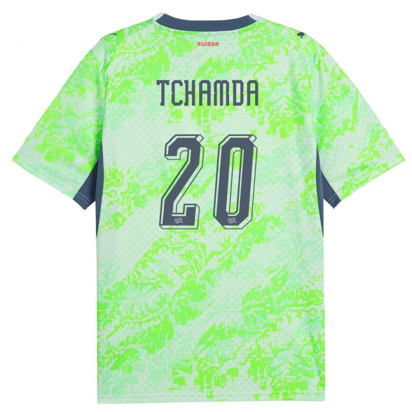 Danxen Niño Camiseta Suiza Aaron Tchamda #20 Verde Marino 2ª Equipación 26-28 La Camisa