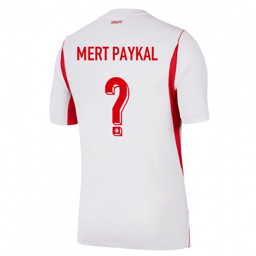 Danxen Niño Camiseta Turquía Burak Mert Paykal #0 Blanco Rojo Borgoña 2ª Equipación 26-28 La Camisa