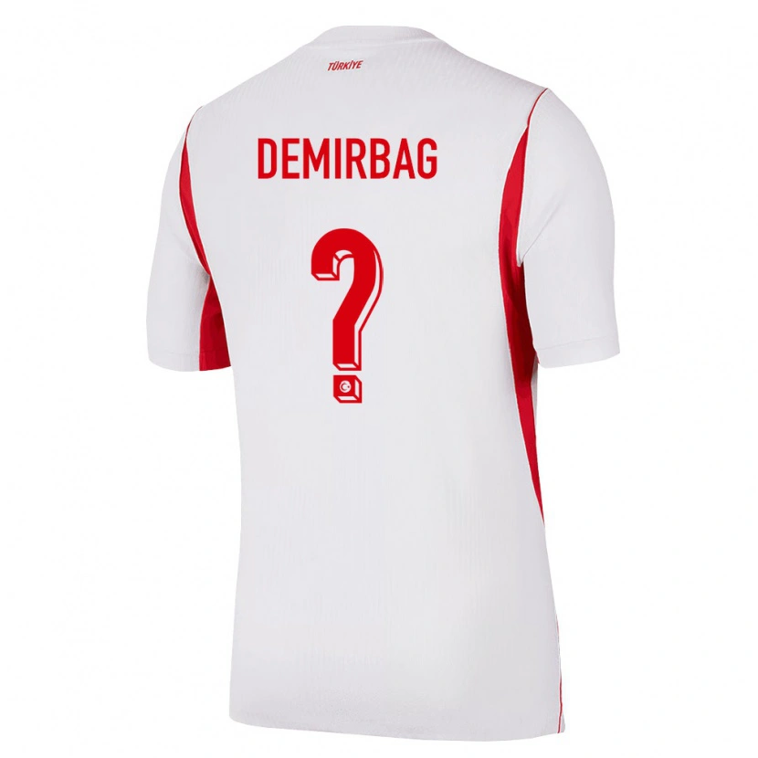 Danxen Niño Camiseta Turquía Ozan Demirbağ #0 Blanco Rojo Borgoña 2ª Equipación 26-28 La Camisa