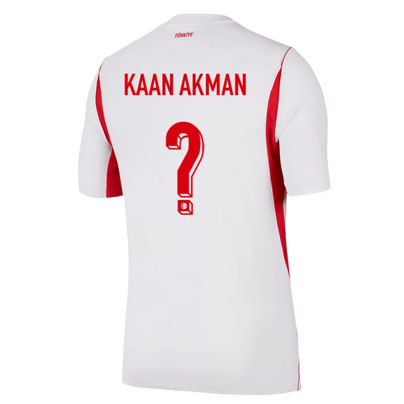 Danxen Niño Camiseta Turquía Ege Kaan Akman #0 Blanco Rojo Borgoña 2ª Equipación 26-28 La Camisa