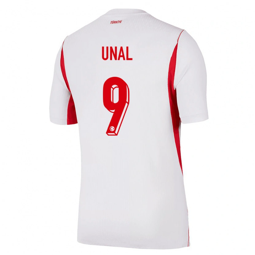 Danxen Niño Camiseta Turquía Enes Ünal #9 Blanco Rojo Borgoña 2ª Equipación 26-28 La Camisa