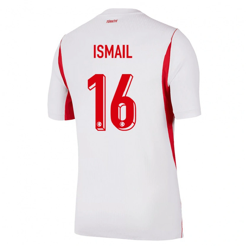 Danxen Niño Camiseta Turquía İsmail Yüksek #16 Blanco Rojo Borgoña 2ª Equipación 26-28 La Camisa
