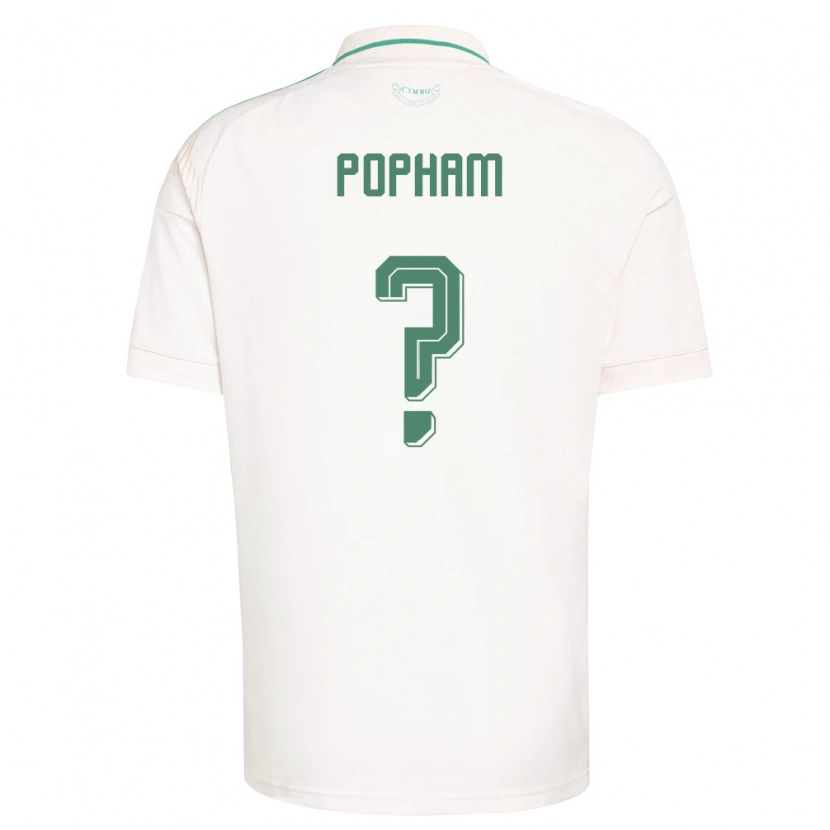 Danxen Niño Camiseta Gales Brogan Popham #0 Blanco Marrón Verde 2ª Equipación 26-28 La Camisa