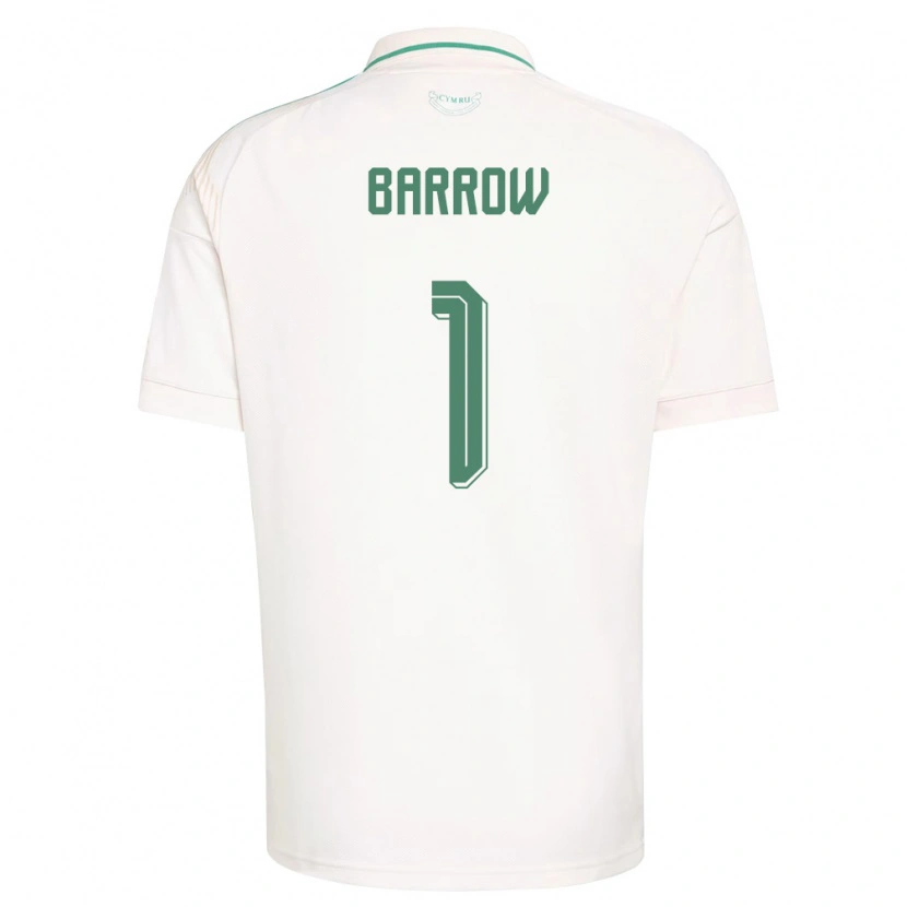 Danxen Niño Camiseta Gales Harry Barrow #1 Blanco Marrón Verde 2ª Equipación 26-28 La Camisa
