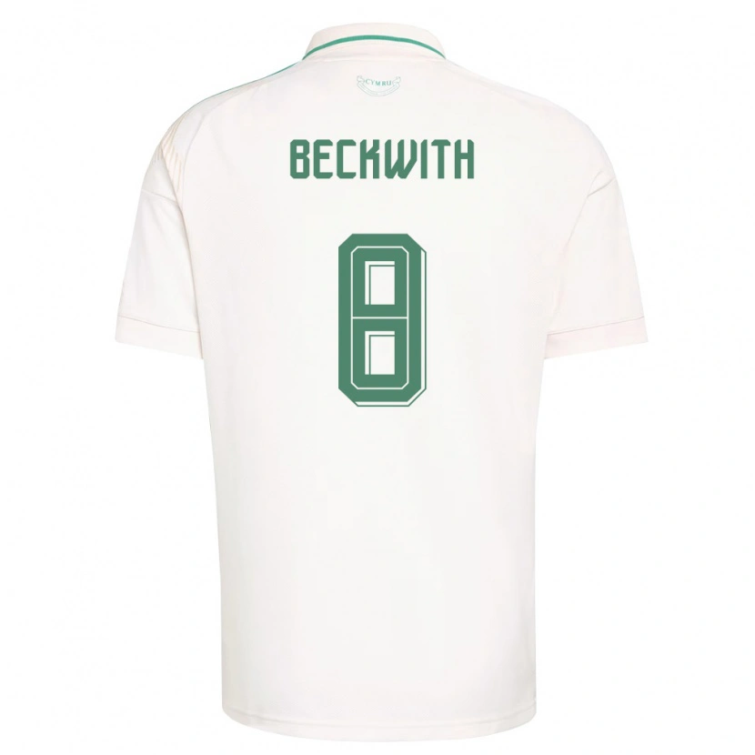 Danxen Niño Camiseta Gales Ralphie Beckwith #8 Blanco Marrón Verde 2ª Equipación 26-28 La Camisa