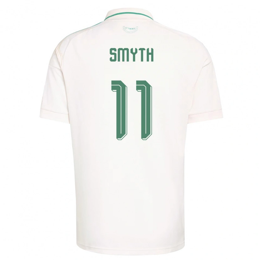 Danxen Niño Camiseta Gales Jayden Smyth #11 Blanco Marrón Verde 2ª Equipación 26-28 La Camisa