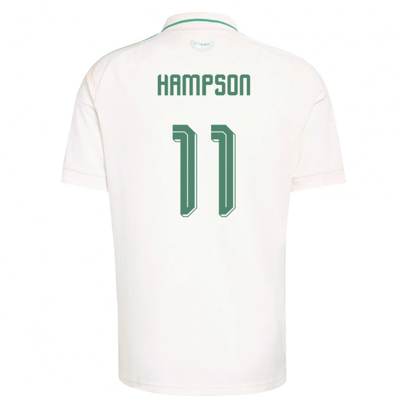 Danxen Niño Camiseta Gales Owen Hampson #11 Blanco Marrón Verde 2ª Equipación 26-28 La Camisa