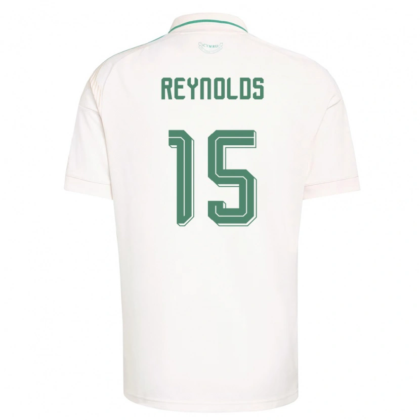 Danxen Niño Camiseta Gales Oliver Reynolds #15 Blanco Marrón Verde 2ª Equipación 26-28 La Camisa