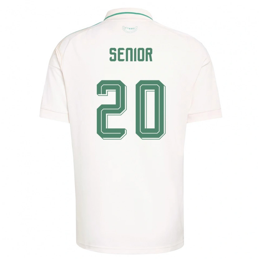 Danxen Niño Camiseta Gales Matt Senior #20 Blanco Marrón Verde 2ª Equipación 26-28 La Camisa