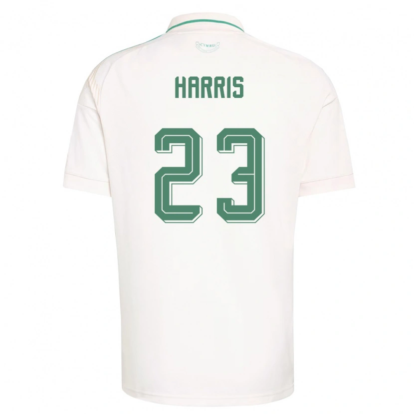 Danxen Niño Camiseta Gales Archie Harris #23 Blanco Marrón Verde 2ª Equipación 26-28 La Camisa