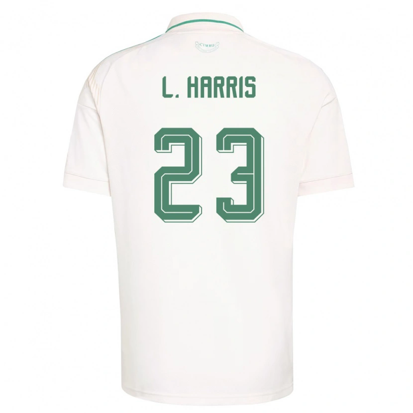 Danxen Niño Camiseta Gales Luke Harris #23 Blanco Marrón Verde 2ª Equipación 26-28 La Camisa