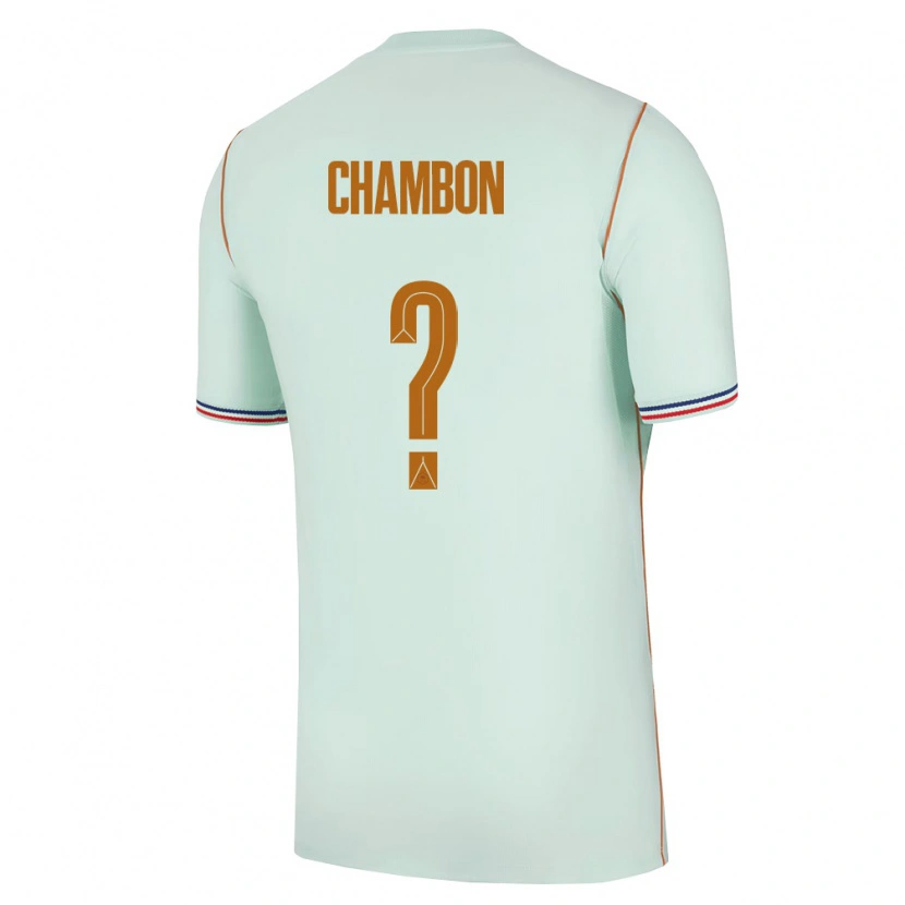 Danxen Niño Camiseta Francia Mathis Chambon #0 Verde Oro 2ª Equipación 26-28 La Camisa