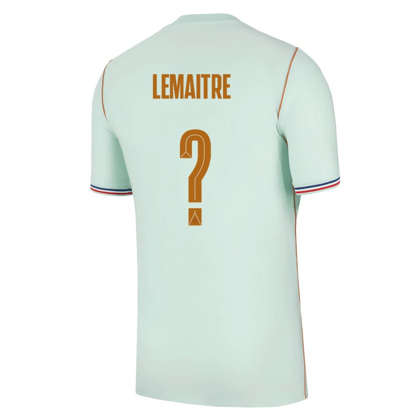 Danxen Niño Camiseta Francia Léo Lemaître #0 Verde Oro 2ª Equipación 26-28 La Camisa