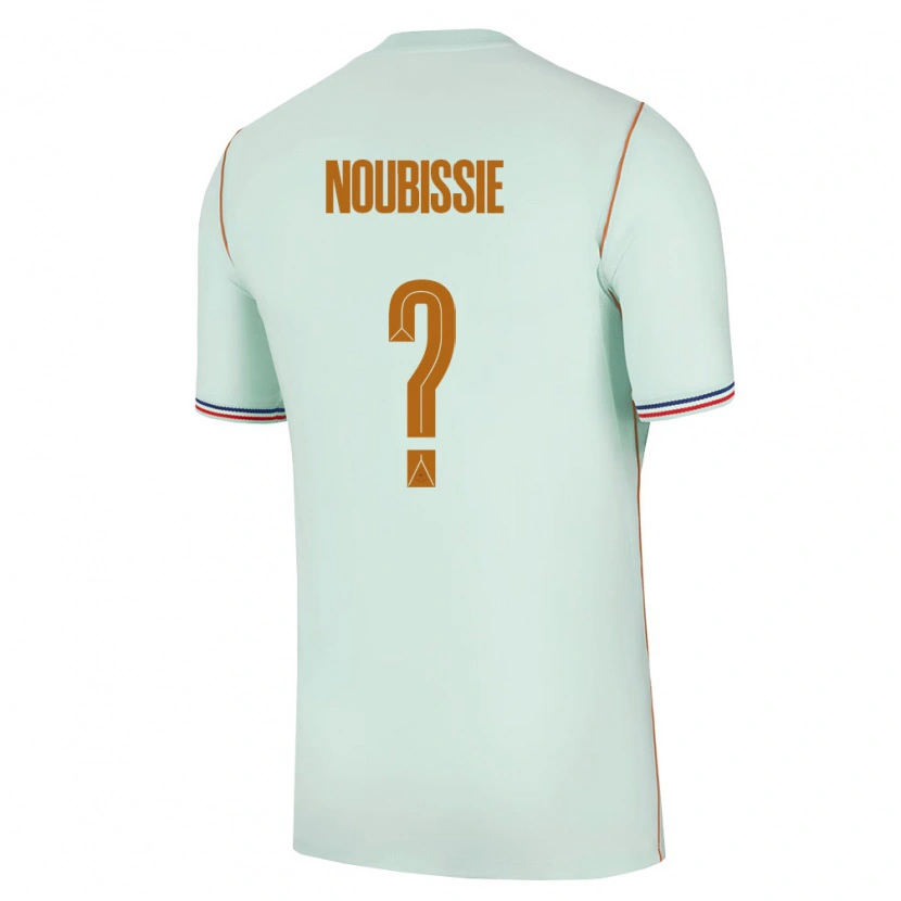 Danxen Niño Camiseta Francia Tyrese Noubissie #0 Verde Oro 2ª Equipación 26-28 La Camisa
