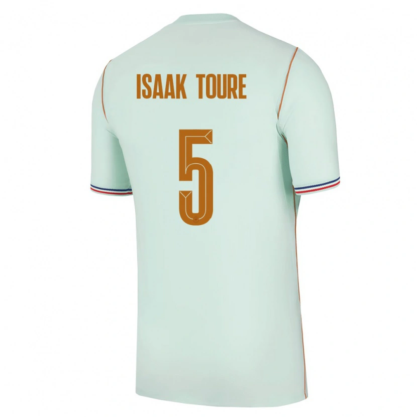 Danxen Niño Camiseta Francia Souleymane Isaak Toure #5 Verde Oro 2ª Equipación 26-28 La Camisa