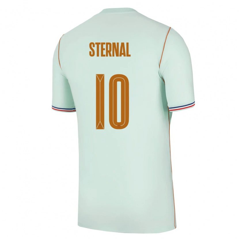 Danxen Niño Camiseta Francia Enzo Sternal #10 Verde Oro 2ª Equipación 26-28 La Camisa