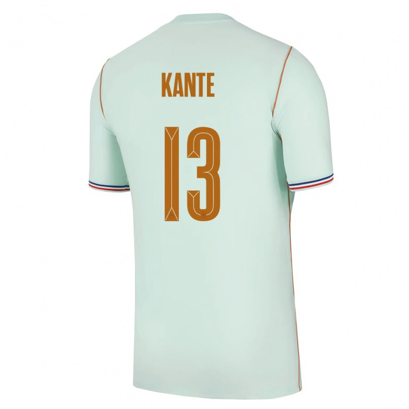 Danxen Niño Camiseta Francia N'golo Kanté #13 Verde Oro 2ª Equipación 26-28 La Camisa