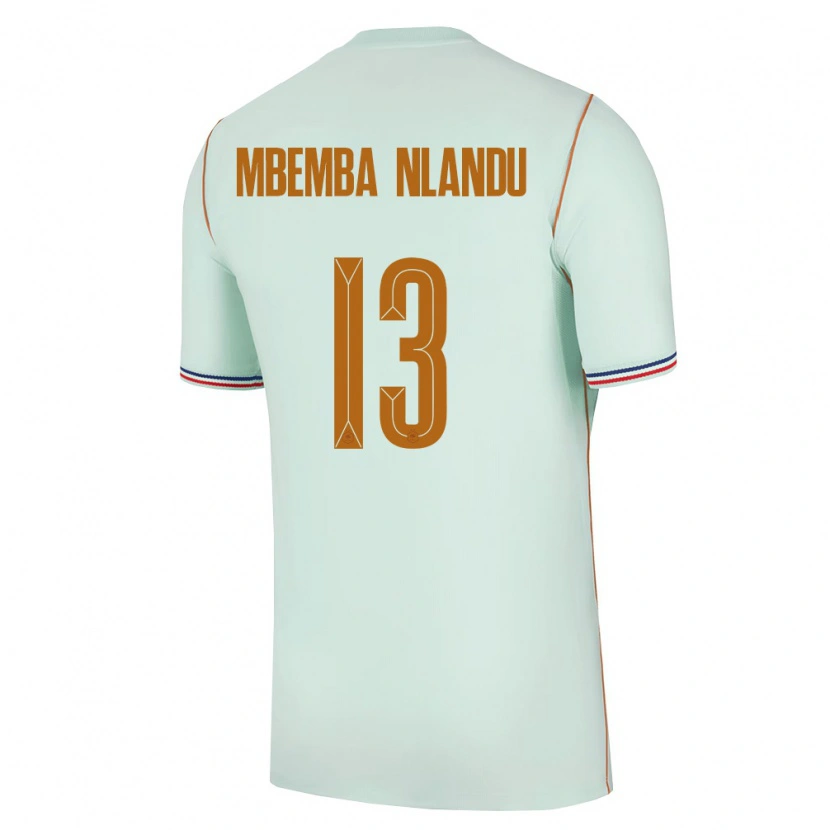 Danxen Niño Camiseta Francia Emmanuel Mbemba #13 Verde Oro 2ª Equipación 26-28 La Camisa