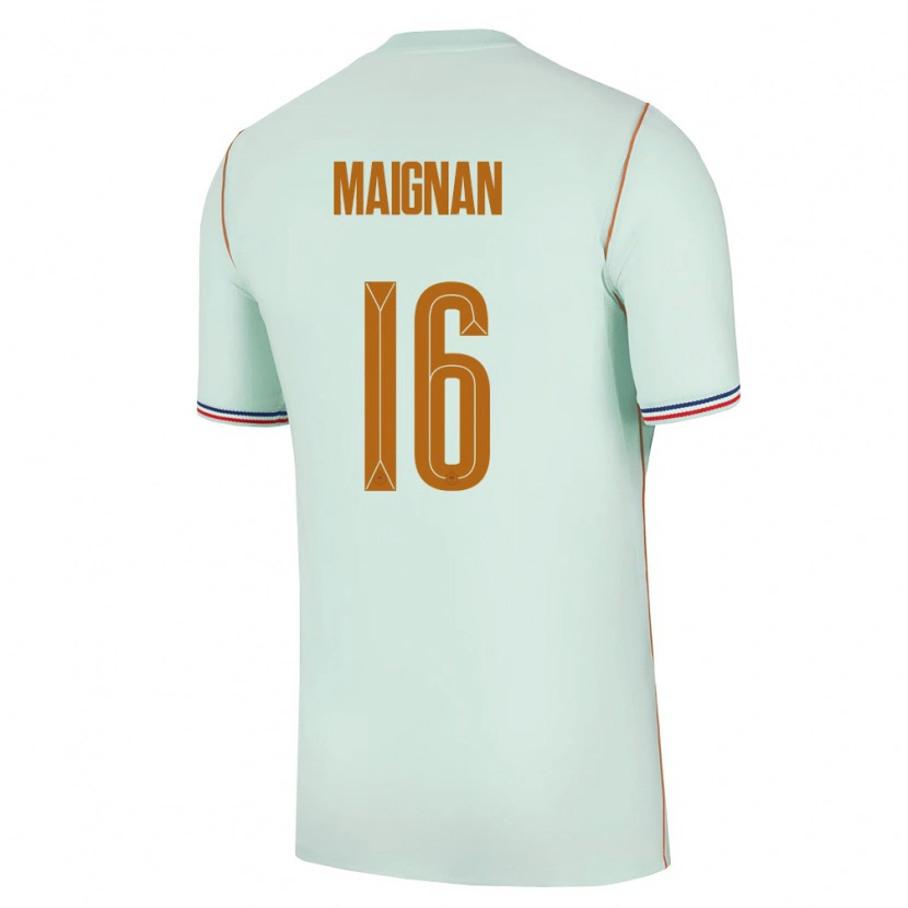 Danxen Niño Camiseta Francia Mike Maignan #16 Verde Oro 2ª Equipación 26-28 La Camisa