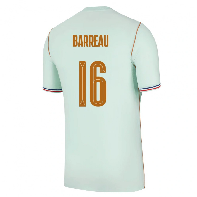Danxen Niño Camiseta Francia Axel Barreau #16 Verde Oro 2ª Equipación 26-28 La Camisa