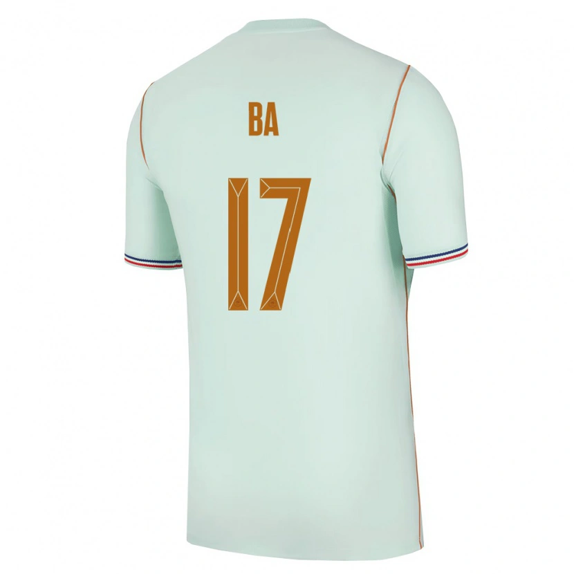 Danxen Niño Camiseta Francia Abdoullah Ba #17 Verde Oro 2ª Equipación 26-28 La Camisa