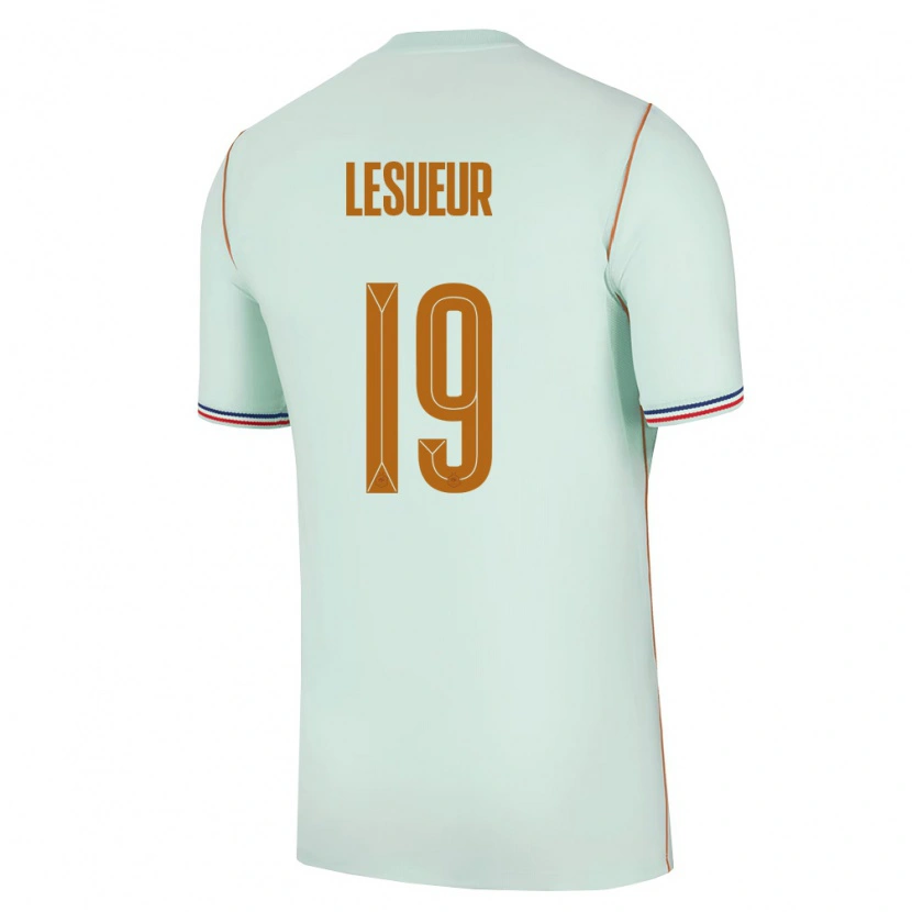 Danxen Niño Camiseta Francia Kaïs Lesueur #19 Verde Oro 2ª Equipación 26-28 La Camisa
