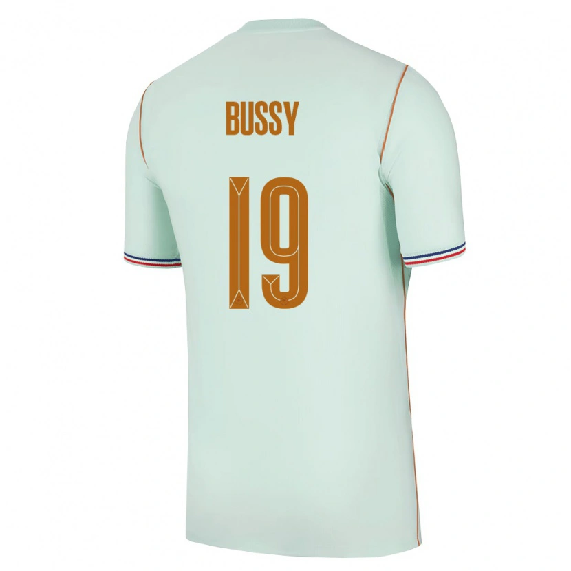 Danxen Niño Camiseta Francia Kessya Bussy #19 Verde Oro 2ª Equipación 26-28 La Camisa