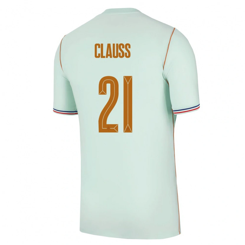 Danxen Niño Camiseta Francia Jonathan Clauss #21 Verde Oro 2ª Equipación 26-28 La Camisa