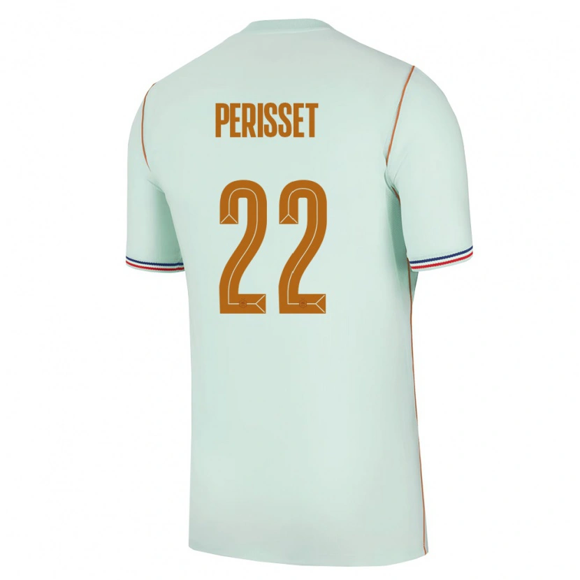 Danxen Niño Camiseta Francia Eve Perisset #22 Verde Oro 2ª Equipación 26-28 La Camisa