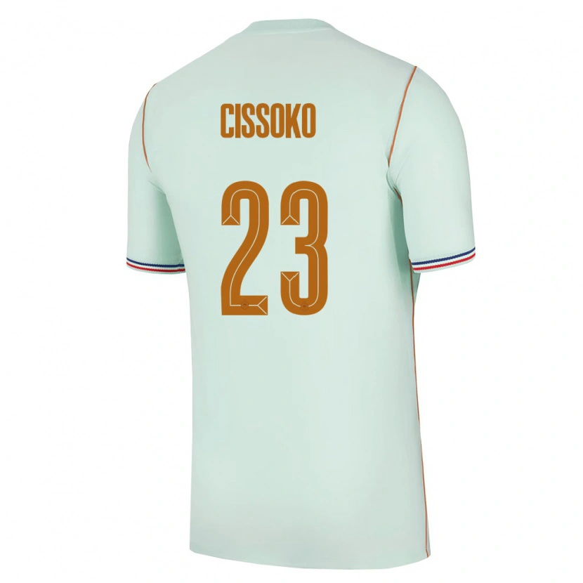 Danxen Niño Camiseta Francia Hawa Cissoko #23 Verde Oro 2ª Equipación 26-28 La Camisa