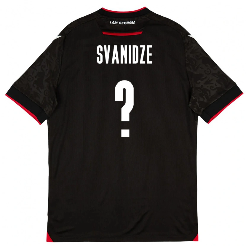 Danxen Niño Camiseta Georgia Murman Svanidze #0 Negro Blanco Rojo 2ª Equipación 26-28 La Camisa