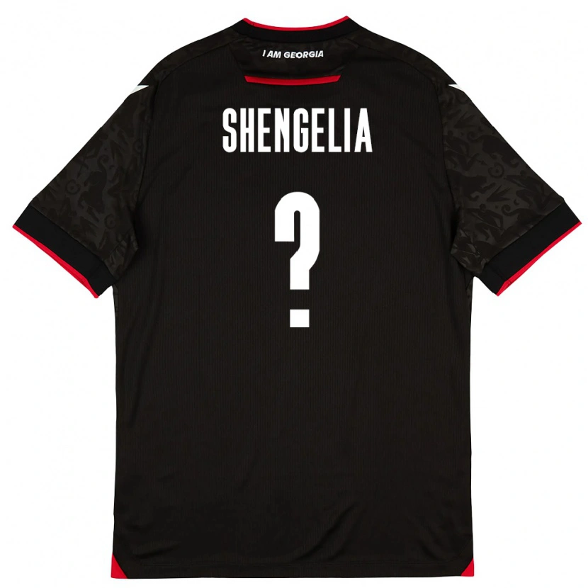 Danxen Niño Camiseta Georgia Luka Shengelia #0 Negro Blanco Rojo 2ª Equipación 26-28 La Camisa