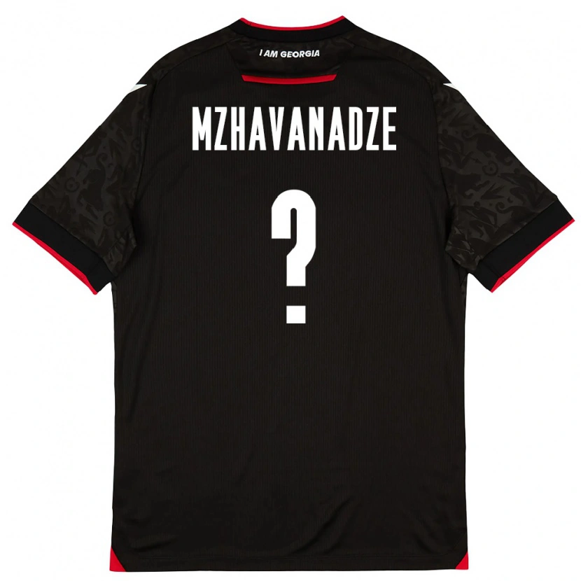 Danxen Niño Camiseta Georgia Giorgi Mzhavanadze #0 Negro Blanco Rojo 2ª Equipación 26-28 La Camisa