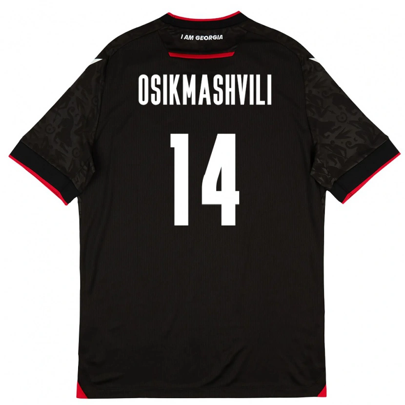 Danxen Niño Camiseta Georgia Levan Osikmashvili #14 Negro Blanco Rojo 2ª Equipación 26-28 La Camisa