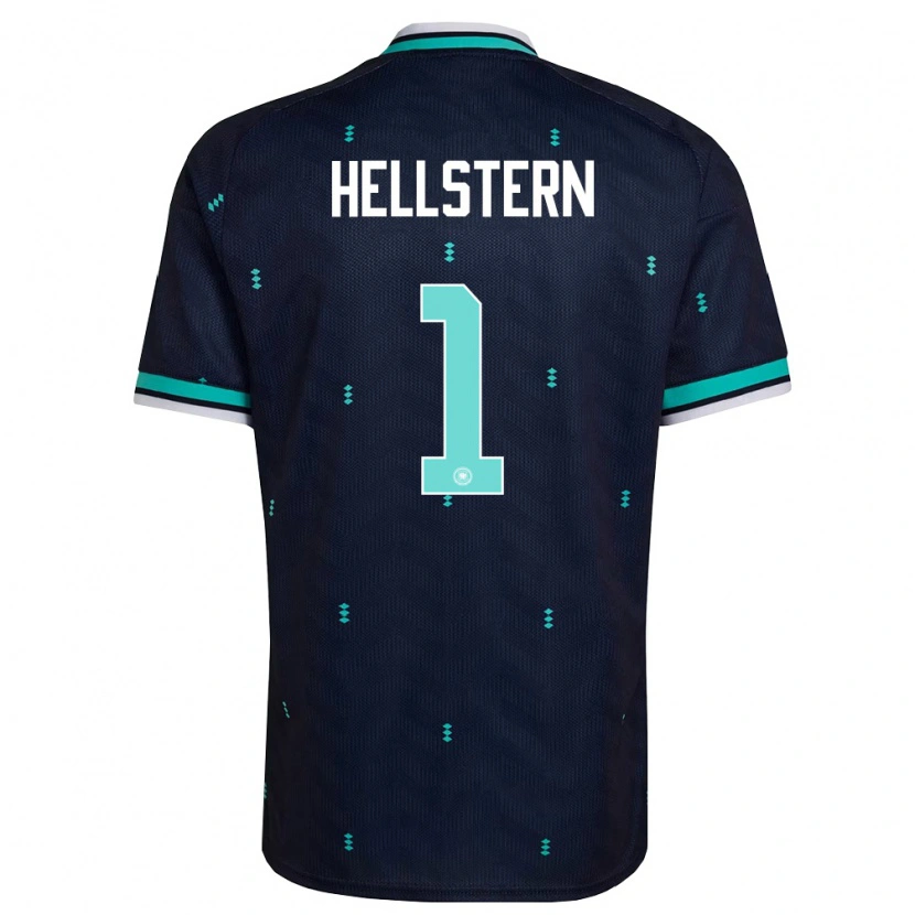 Danxen Niño Camiseta Alemania Florian Hellstern #1 Marino Azul Cielo Blanco 2ª Equipación 26-28 La Camisa