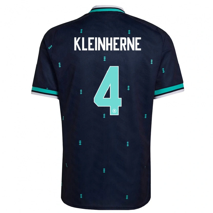Danxen Niño Camiseta Alemania Sophia Kleinherne #4 Marino Azul Cielo Blanco 2ª Equipación 26-28 La Camisa