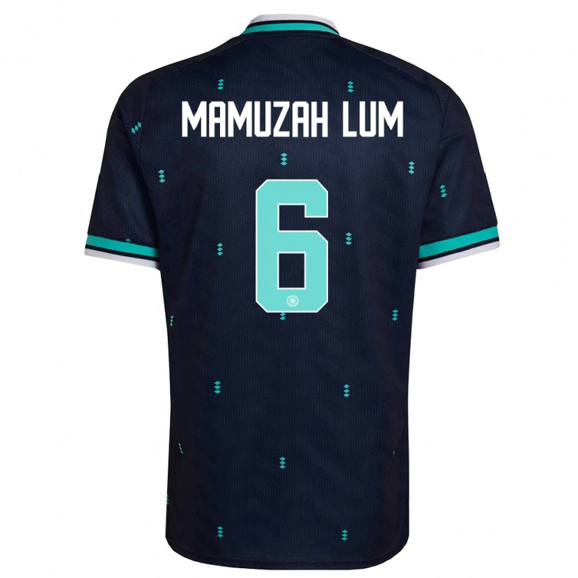 Danxen Niño Camiseta Alemania Boris Mamuzah Lum #6 Marino Azul Cielo Blanco 2ª Equipación 26-28 La Camisa