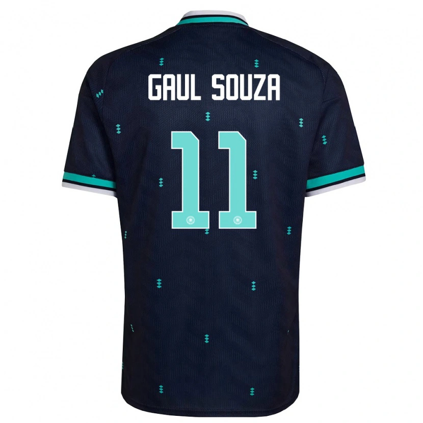 Danxen Niño Camiseta Alemania Alessandro Gaul Souza #11 Marino Azul Cielo Blanco 2ª Equipación 26-28 La Camisa