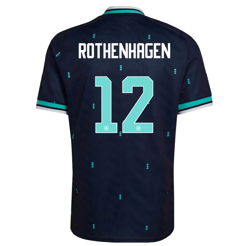 Danxen Niño Camiseta Alemania Lio Rothenhagen #12 Marino Azul Cielo Blanco 2ª Equipación 26-28 La Camisa