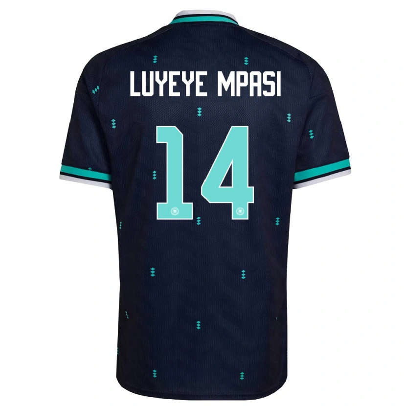 Danxen Niño Camiseta Alemania Seal Luyeye Mpasi #14 Marino Azul Cielo Blanco 2ª Equipación 26-28 La Camisa