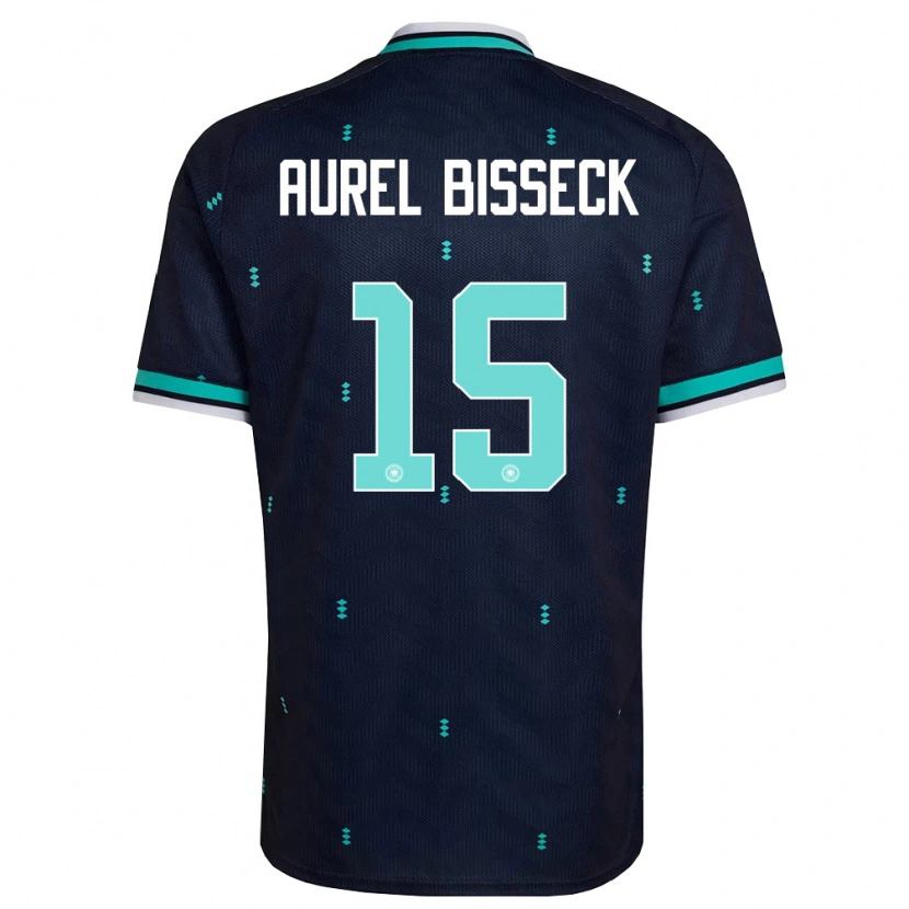 Danxen Niño Camiseta Alemania Yann Aurel Bisseck #15 Marino Azul Cielo Blanco 2ª Equipación 26-28 La Camisa