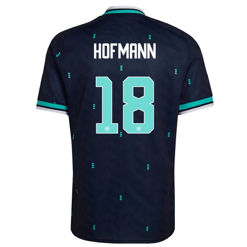 Danxen Niño Camiseta Alemania Jonas Hofmann #18 Marino Azul Cielo Blanco 2ª Equipación 26-28 La Camisa