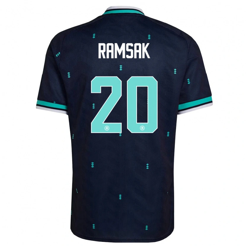 Danxen Niño Camiseta Alemania Robert Ramsak #20 Marino Azul Cielo Blanco 2ª Equipación 26-28 La Camisa