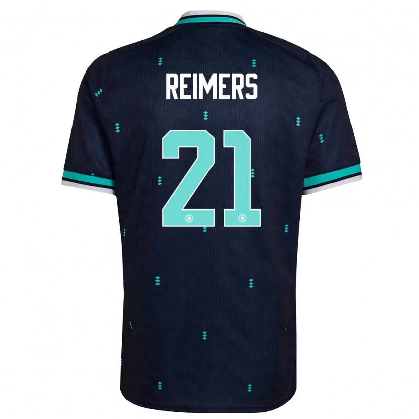 Danxen Niño Camiseta Alemania Moritz Reimers #21 Marino Azul Cielo Blanco 2ª Equipación 26-28 La Camisa