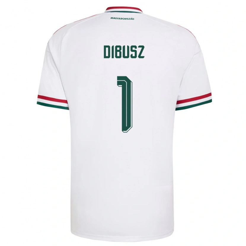 Danxen Niño Camiseta Hungría Dénes Dibusz #1 Blanco Rojo Verde 2ª Equipación 26-28 La Camisa