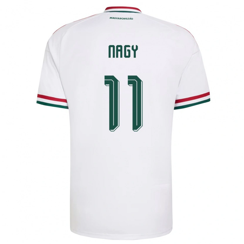 Danxen Niño Camiseta Hungría Virág Nagy #11 Blanco Rojo Verde 2ª Equipación 26-28 La Camisa
