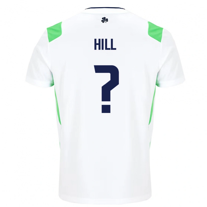 Danxen Niño Camiseta Irlanda Tom Hill #0 Blanco Verde Claro 2ª Equipación 26-28 La Camisa