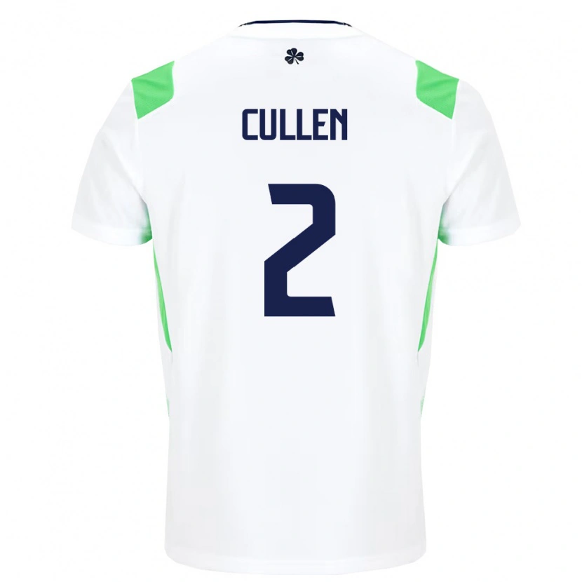 Danxen Niño Camiseta Irlanda Josh Cullen #2 Blanco Verde Claro 2ª Equipación 26-28 La Camisa