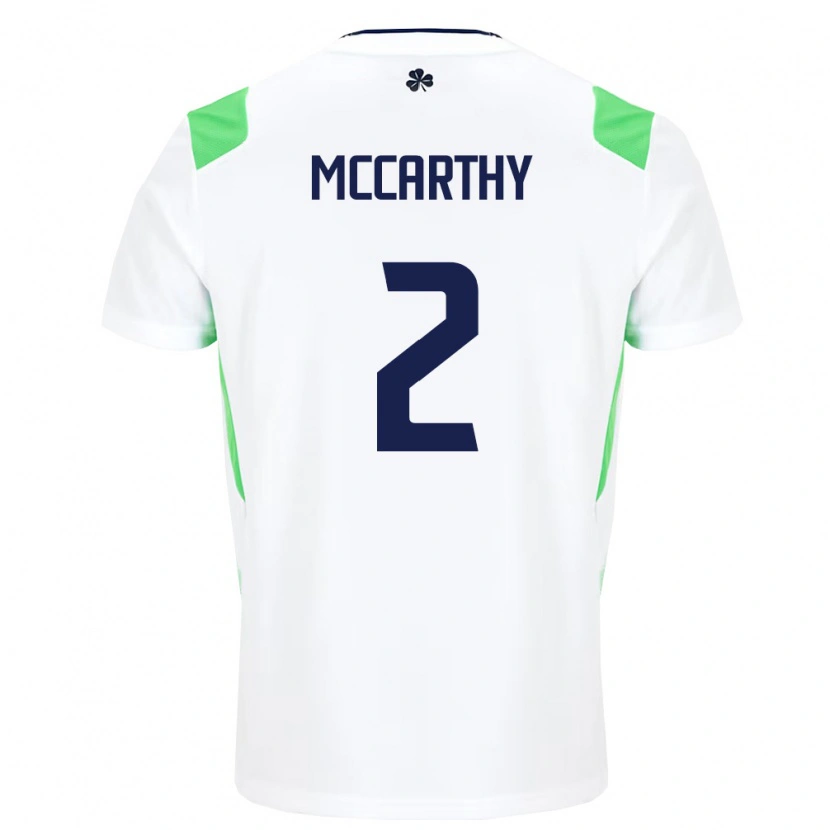 Danxen Niño Camiseta Irlanda Savannah Mccarthy #2 Blanco Verde Claro 2ª Equipación 26-28 La Camisa