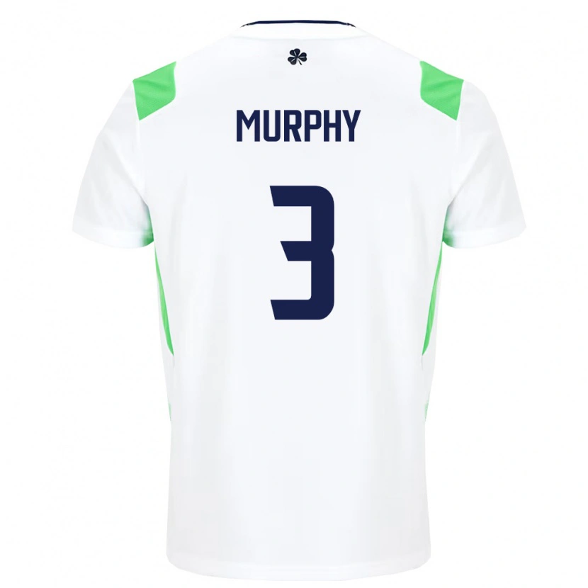 Danxen Niño Camiseta Irlanda Alex Murphy #3 Blanco Verde Claro 2ª Equipación 26-28 La Camisa
